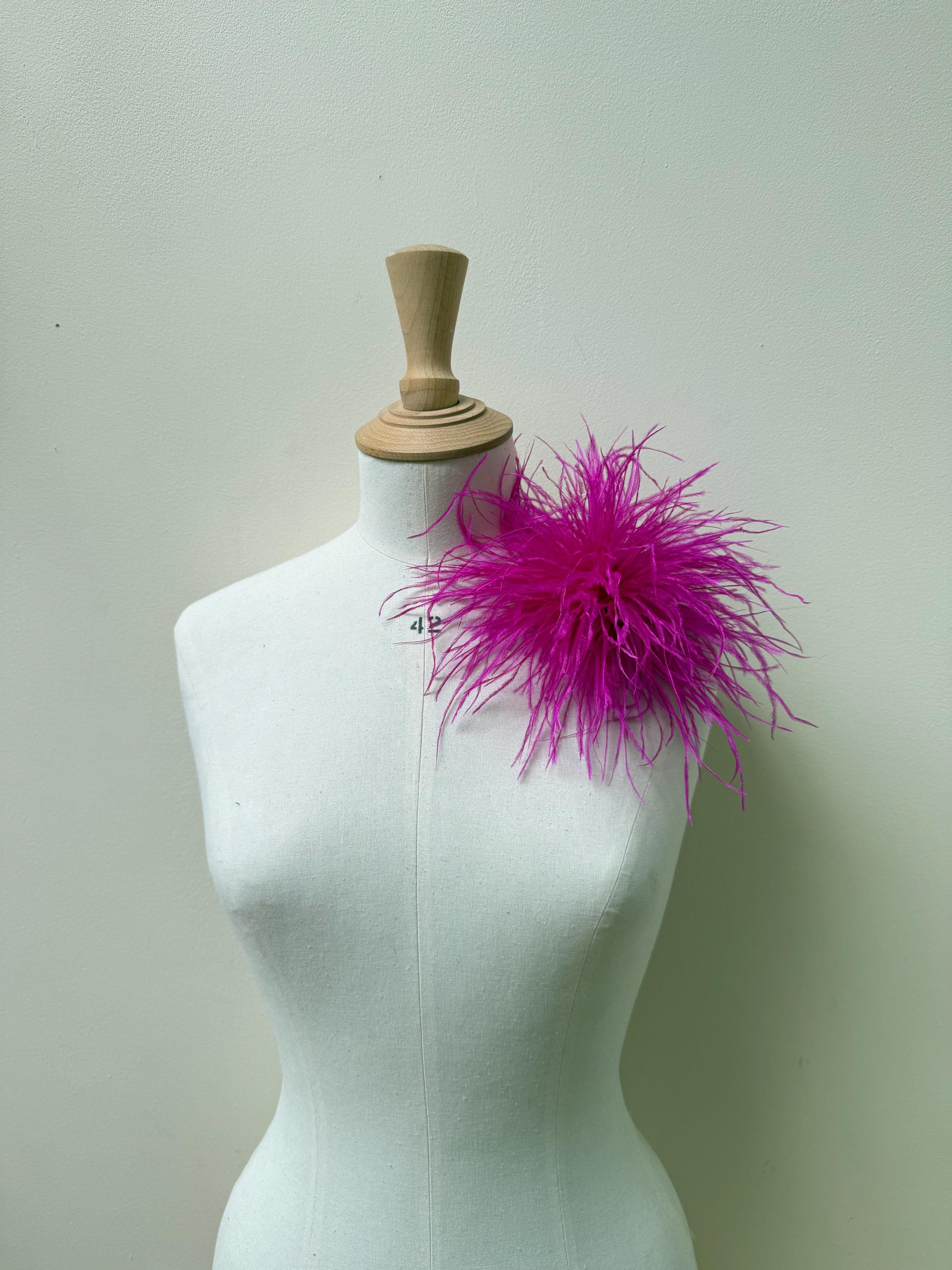 Broche Plume D'Autruche Asudaro 2 Pièces - Accessoire Élégant Pour Chapeau, Vêtements, Mariage Et Fêtes