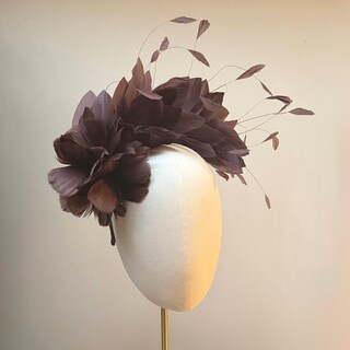 Fascinator A Fiore Con Piume Discoball: Elegante Accessorio Per Capelli Da Donna, Ideale Per Ascot E Matrimoni