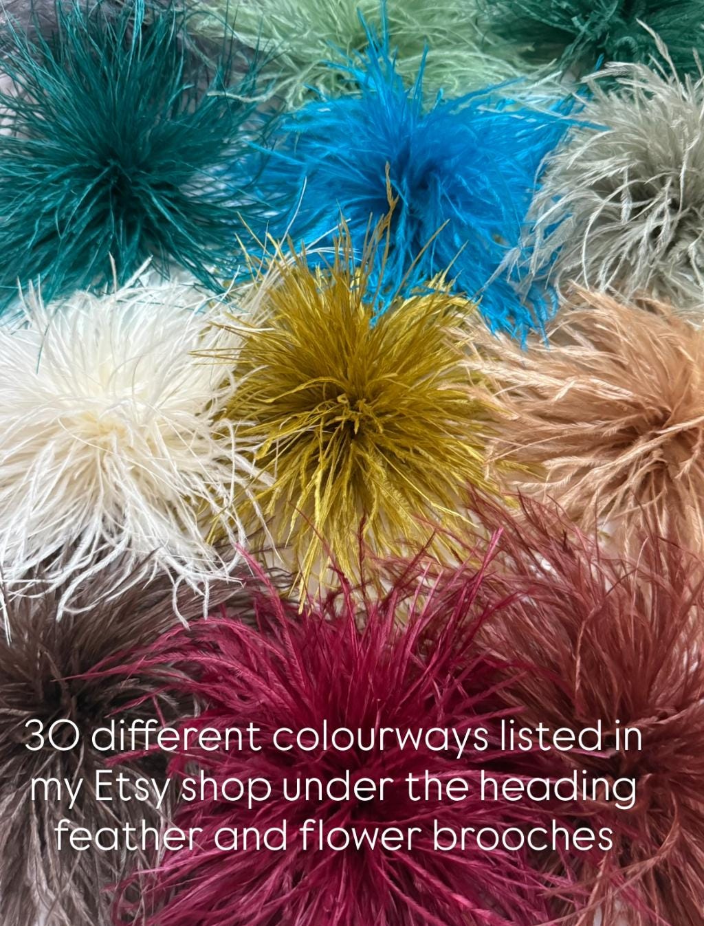Broche Décorative En Plume D'autruche Moelleuse | Accessoire Pour Robe, Chapeau, Mariage, Noël | Plusieurs Couleurs Disponibles (8-10 Cm) - 5