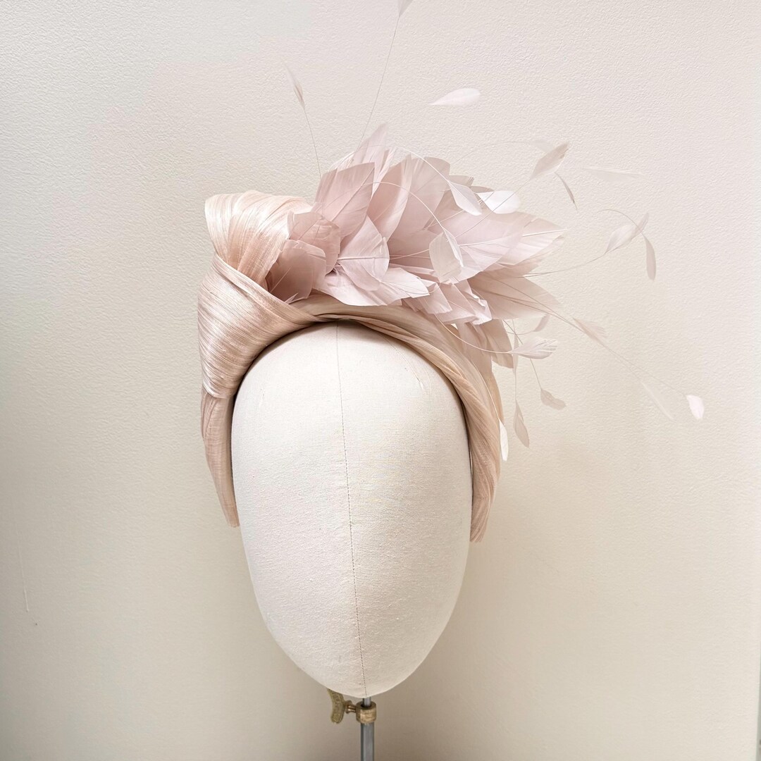 Accesorio Boda Royal Ascot Fascinador De Diadema Con Clip Y Plumas Para Mujeres - Pequeño Sombrero Para Bodas, Carreras, Ascot Sombrero Royal Ascot