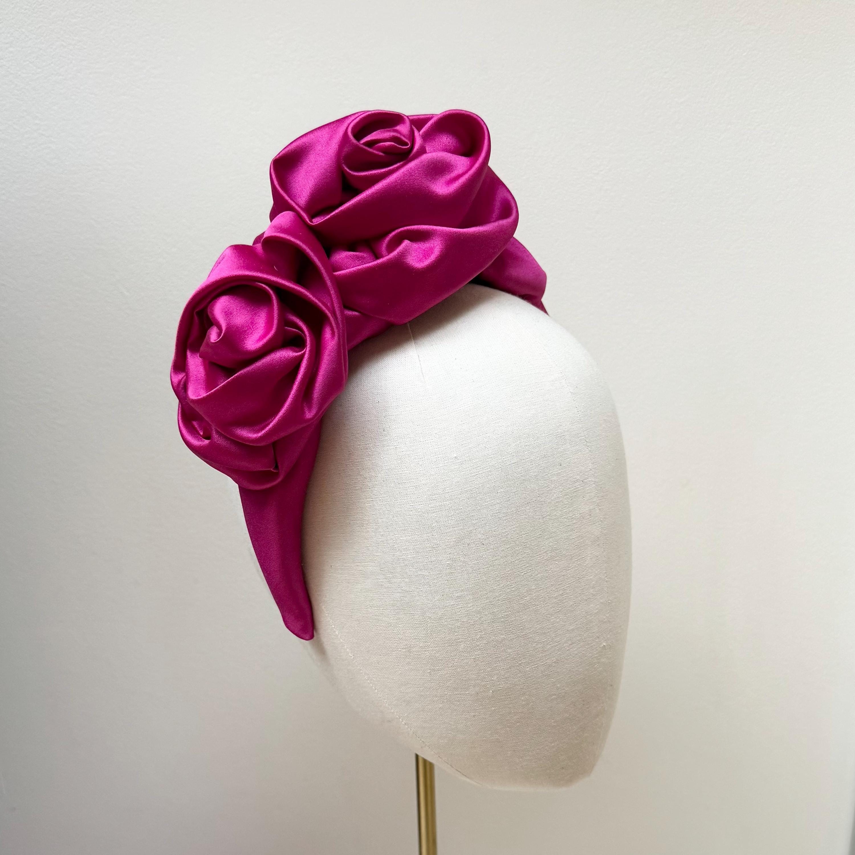 Jennifer Behr Classic Silk Satin Turban Headwrap in PINK Slip Pure Silk Turban - Pink | Editorialist main image 3