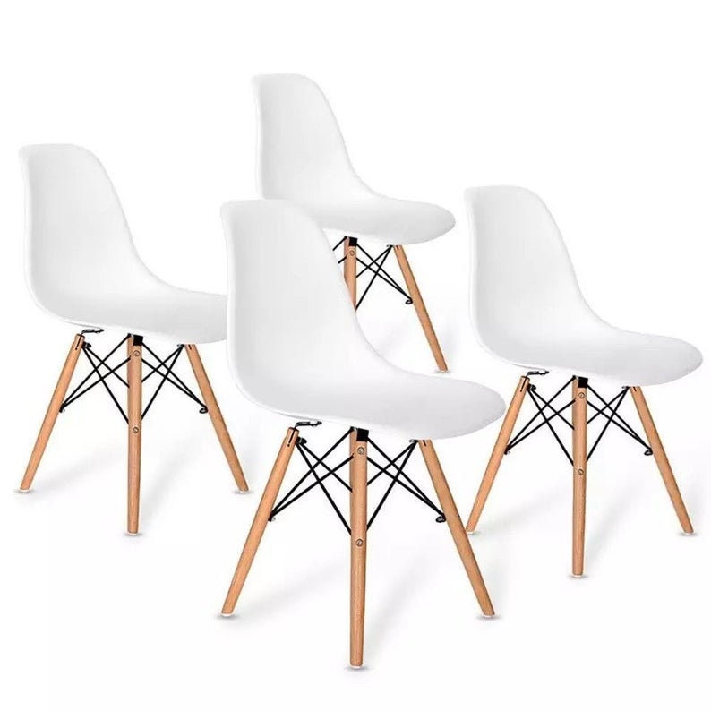 Sets of 4pcs Dining Chair Retro Solid Wood Leg Lounge Plastic Etsy