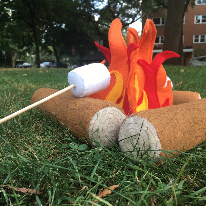 Children's Felt Bonfire and S'mores Set Pretend Play - Etsy