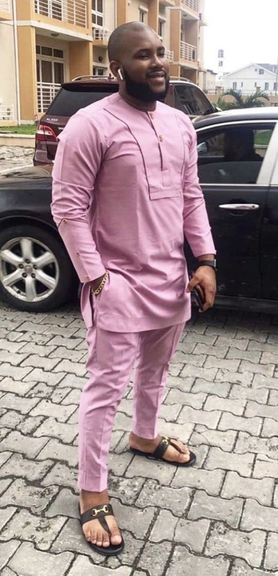 Ropa de hombre africano, traje a medida de color cebolla, ropa