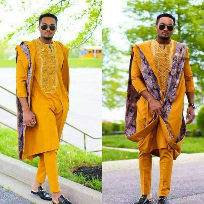 Agbada for men, African Agbada, African wedding suit, African men's clothing image 1