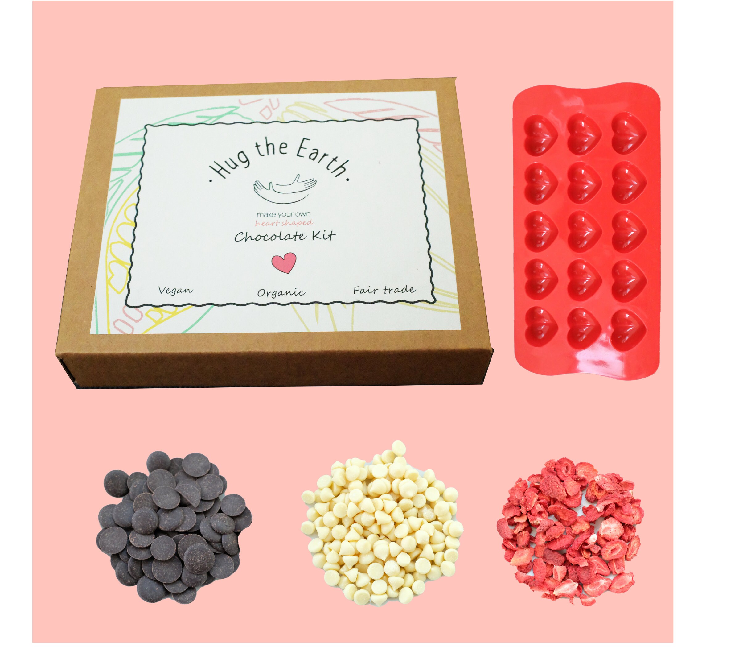 Chocolate making kit for heart shaped chocolates vegan Etsy
