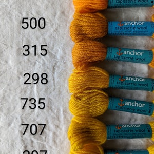 Mix and Match Lots of New Old Stock Vintage Anchor Tapestry Tapisserie Plied 100% Wool Yarn Skeins, 15 Yds Each