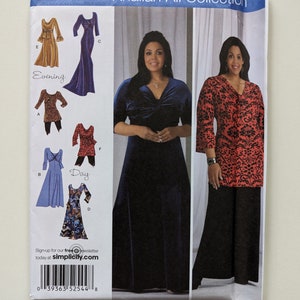 Sz 10-18 Simplicity Plus Size Stretch Knit Dress Three Lengths Tunic With  Bodice Variations Womens Sewing Pattern 2544 - Etsy