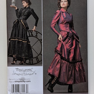 Sz 12-20 Simplicity Plus Size Gothic Goth Steampunk Victorian Halloween Bride Dress Costume Sewing Pattern 2207