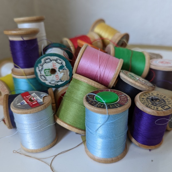 Wooden Spools Etsy