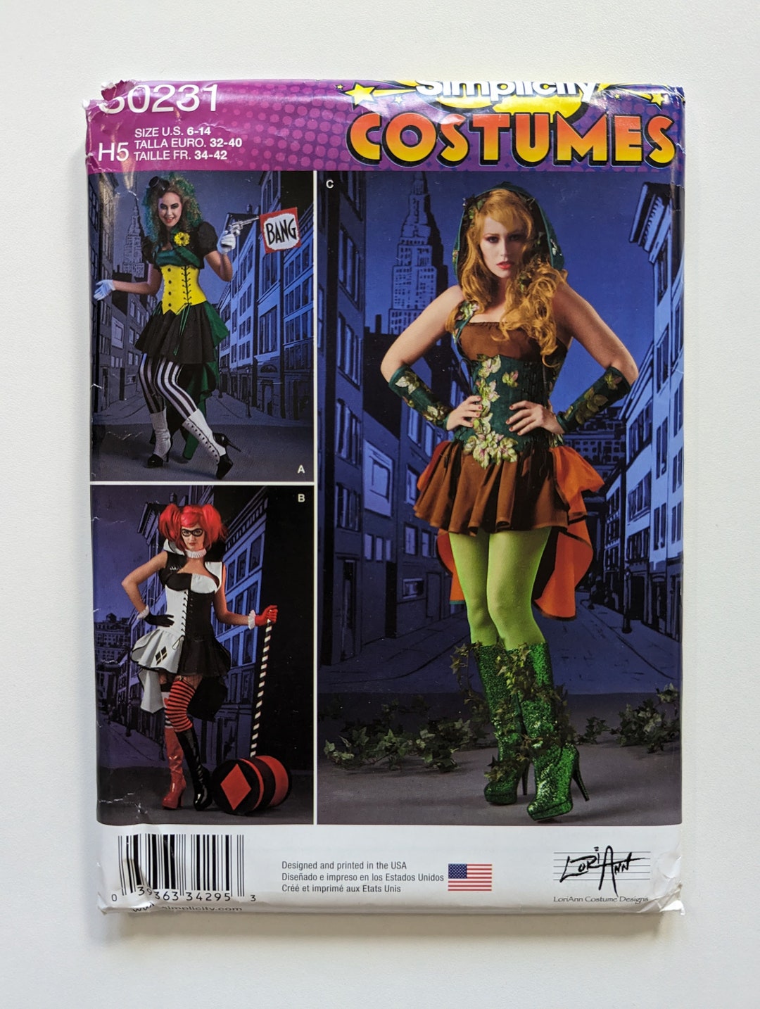 6-14/14-22 Simplicity Movie Super Hero Villains Villainesses - Etsy