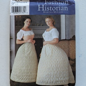 Sz 6-12 Simplicity Civil War Antebellum 19th Century Reenactment 1800s Victorian Crinoline Hoop Skirt Womens Sewing Pattern 7216