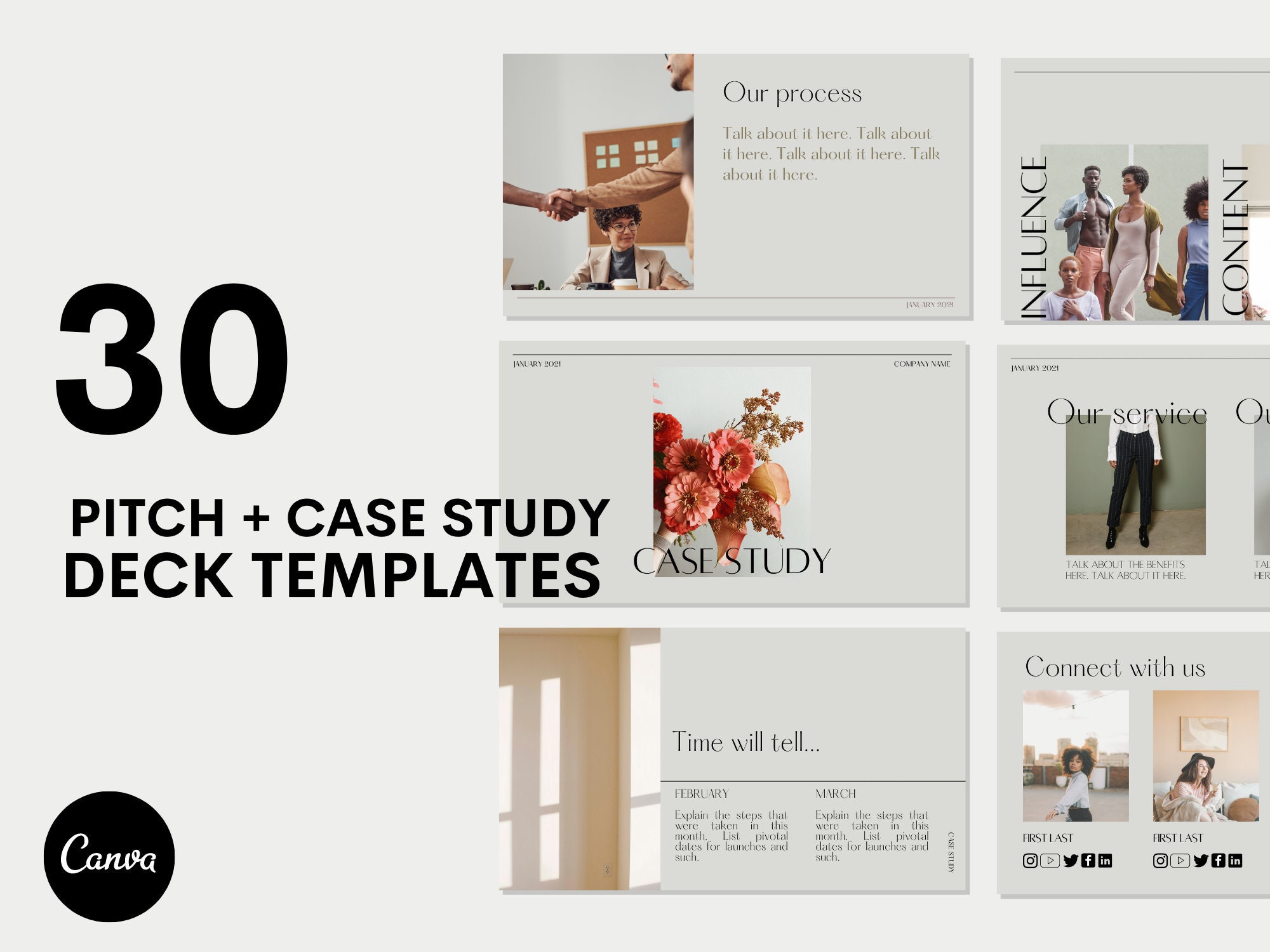 Case Study Template for Freelancers Pitch Deck Template Etsy