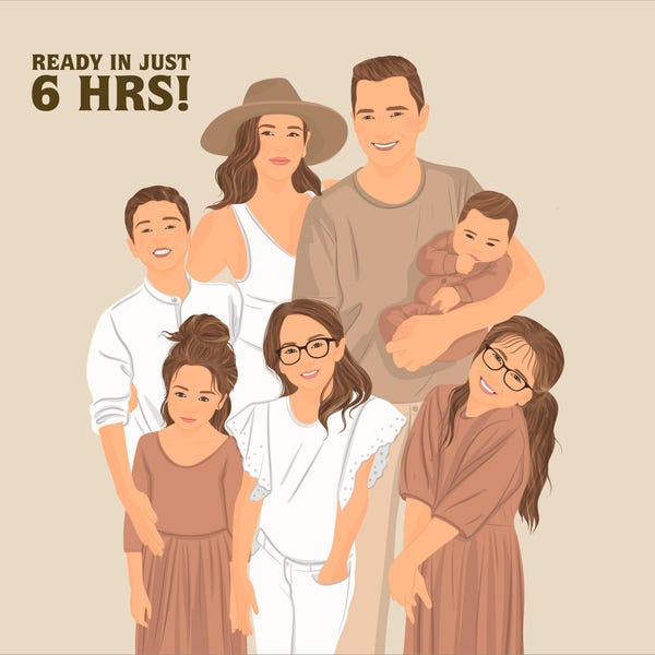 Custom Minimalist Digital Portrait Faceless Illustration ASAP - Faceless Digital Art. Printable Art. Profile picture. Personalized Gift.