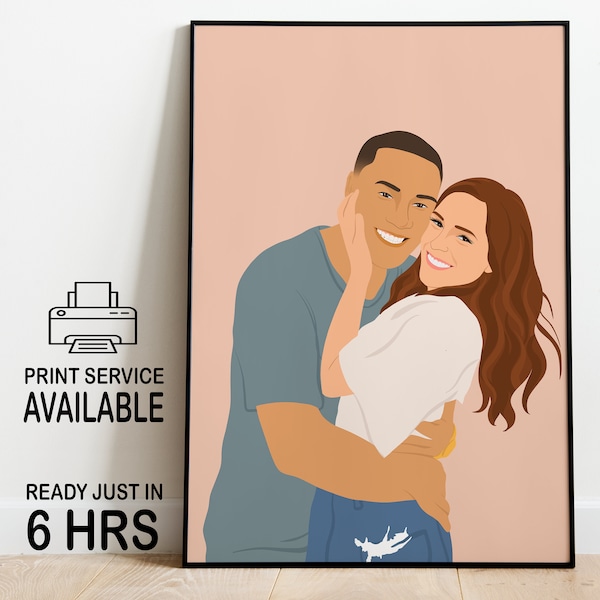 Retrato sin rostro, ilustración personalizada, foto personalizada, ilustración fotográfica, retrato personalizado, regalo de novio, regalo de novia