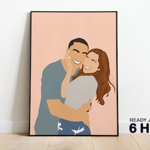 Faceless Portrait custom illustration personalised photo image 1