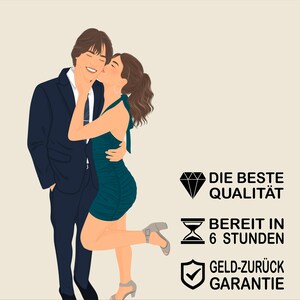 Benutzerdefinierte minimalistische digitale Gesichtslose Illustration, druckbare digitale Kunst. Personalisiertes-cadeau.