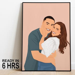Faceless Portrait, custom illustration, personalised photo, photo illustration, personalised portrait, boyfriend gift, girlfriend gift