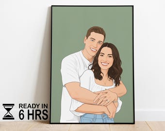 Ritratto senza volto, illustrazione personalizzata, foto personalizzata, illustrazione fotografica, ritratto personalizzato, regalo per fidanzato, regalo per fidanzata