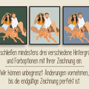 Benutzerdefinierte minimalistische digitale Porträt gesichtslose Illustration, druckbare digitale Kunst. Geschenk personalizzato. immagine 7