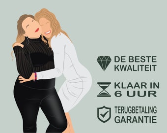 Gesichtsloses Porträt, benutzerdefinierte Illustration, personalisiertes Foto, Fotoillustration, personalisiertes Porträt, Freundgeschenk, Freundingeschenk