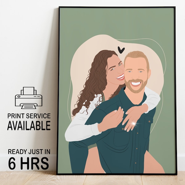 couple portrait, custom engagement gift,engagement drawing, Bff gift, faceless portrait, couple drawing, gift for couple, marriage proposal