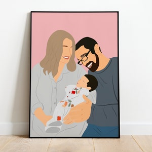 Retrato sin rostro, ilustración personalizada, foto personalizada, ilustración fotográfica, retrato personalizado, regalo de novio, regalo de novia imagen 3