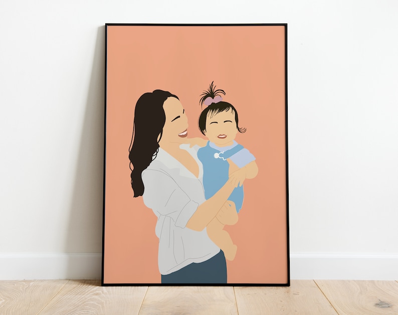 Retrato sin rostro, ilustración personalizada, foto personalizada, ilustración fotográfica, retrato personalizado, regalo de novio, regalo de novia imagen 4