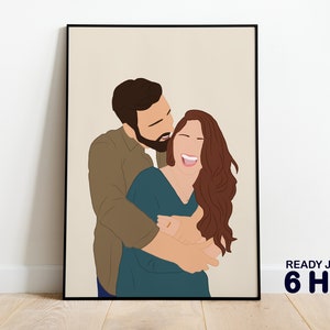 Faceless Portrait, custom illustration, personalised photo, photo illustration, personalised portrait, boyfriend gift, girlfriend gift, wall