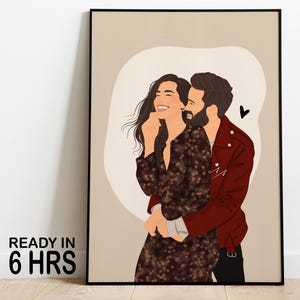 Faceless Portrait, custom illustration, personalised photo, photo illustration, personalised portrait, boyfriend gift, girlfriend gift