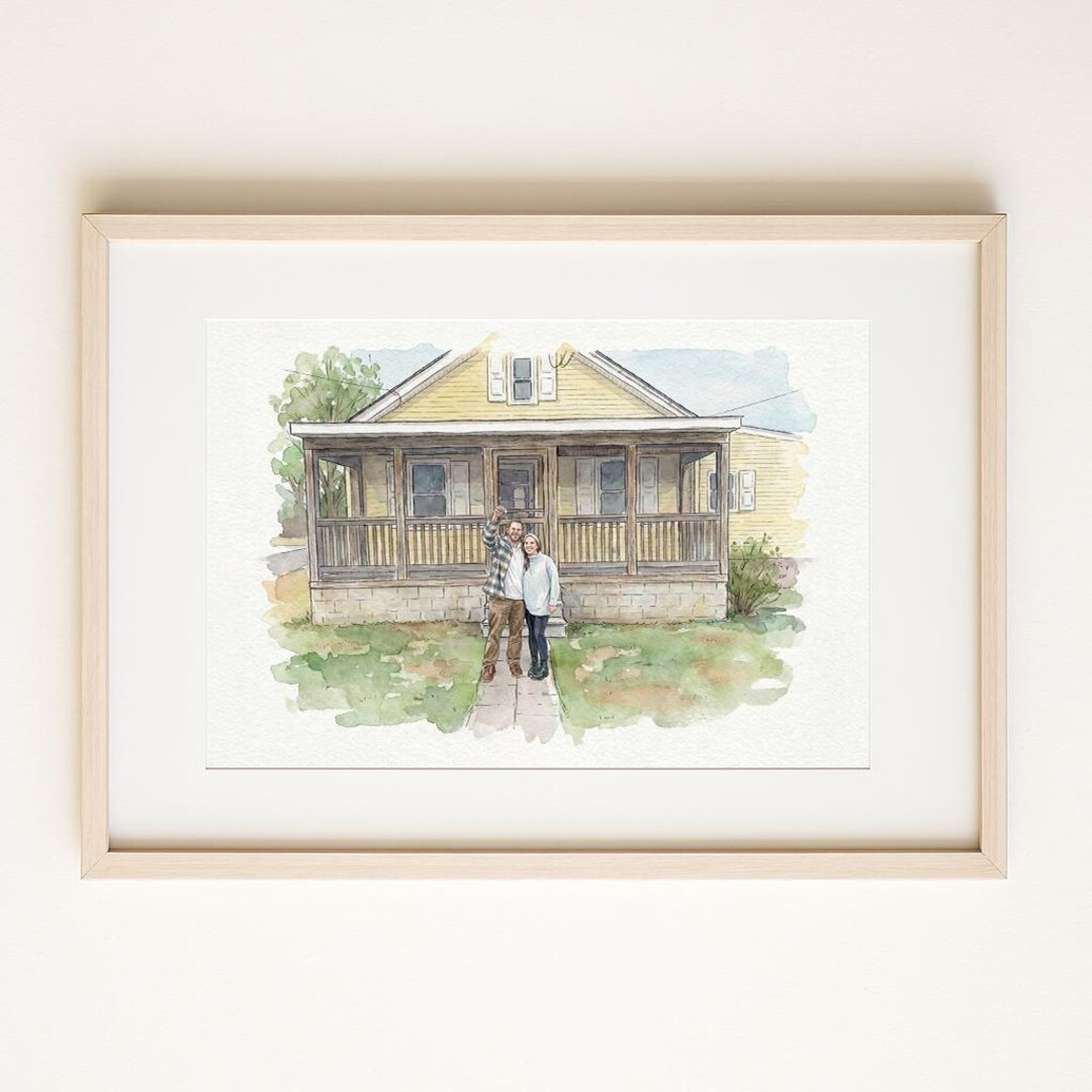 Custom Watercolor House Portrait From Photo, Personalized Home Painting ...