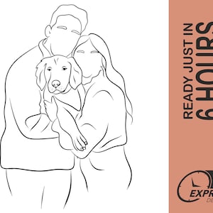 Custom Single Line Family Portrait Drawing Minimalist Portrait  Abstract Art, Personalized father gift for mother portrait for birthday gift