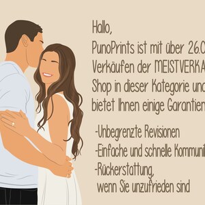 Benutzerdefinierte minimalistische digitale Porträt gesichtslose Illustration, druckbare digitale Kunst. Geschenk personalizzato. immagine 2