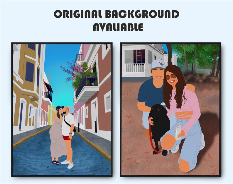 Faceless Portrait, custom illustration, personalised photo, photo illustration, personalised portrait, boyfriend gift, girlfriend gift image 2