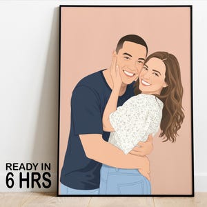 Faceless Portrait, custom illustration, personalised photo, photo illustration, personalised portrait, boyfriend gift, girlfriend gift