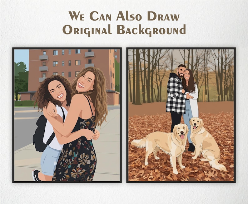 Anoniem portret, aangepaste illustratie, gepersonaliseerde foto, foto-illustratie, gepersonaliseerd portret, cadeau vriendje, cadeau vriendin afbeelding 7