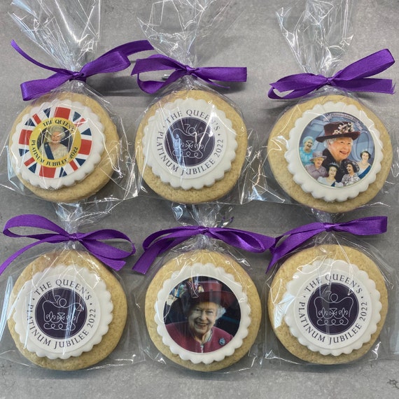 Queens Platinum Jubilee Fondant Iced Cookies Freshly Baked Etsy UK