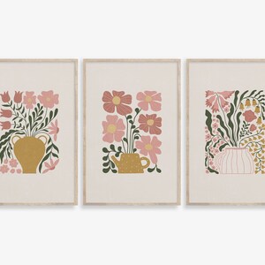 Ensemble d'impressions marché aux fleurs bohème : oeuvre d'art murale florale (téléchargement numérique)