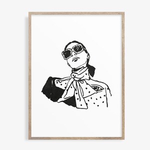 Line drawing woman, Fashion wall art, Fashion illustration, Fashion sketches, black and white line art print Gallery Wall Set, Modern art
