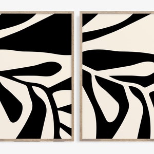 Abstract Botanical Art Prints: Modern Minimalist Decor (Digital Download)
