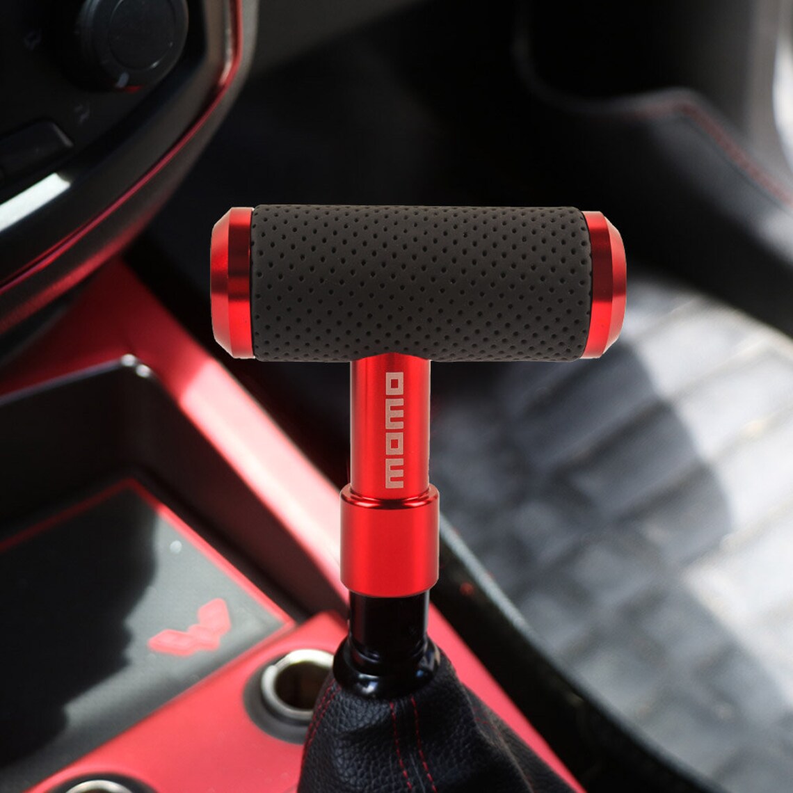 MOMO Red Leather Car Shift Knob Aircraft Joystick Transmission Etsy