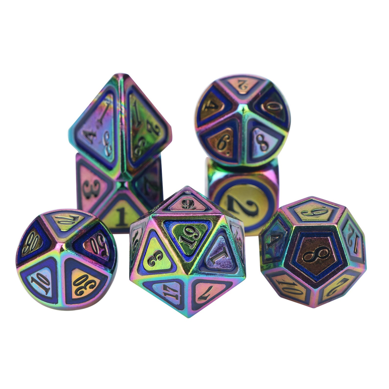 Dungeons and Dragons Dice Metal Dice Set Set of D4 D6 D8 D10 Etsy