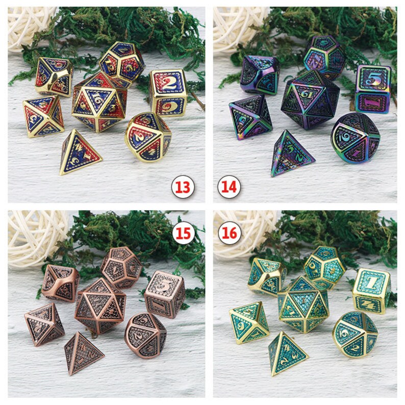 Dragon Scale Metal Dice Set 7 DND Dice Tabletop RPG Etsy