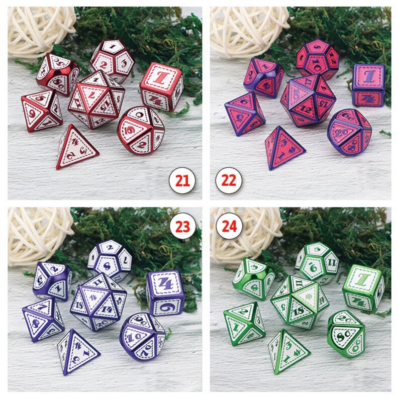 Dragon Scale Metal Dice Set 7 DND Dice Tabletop RPG Etsy