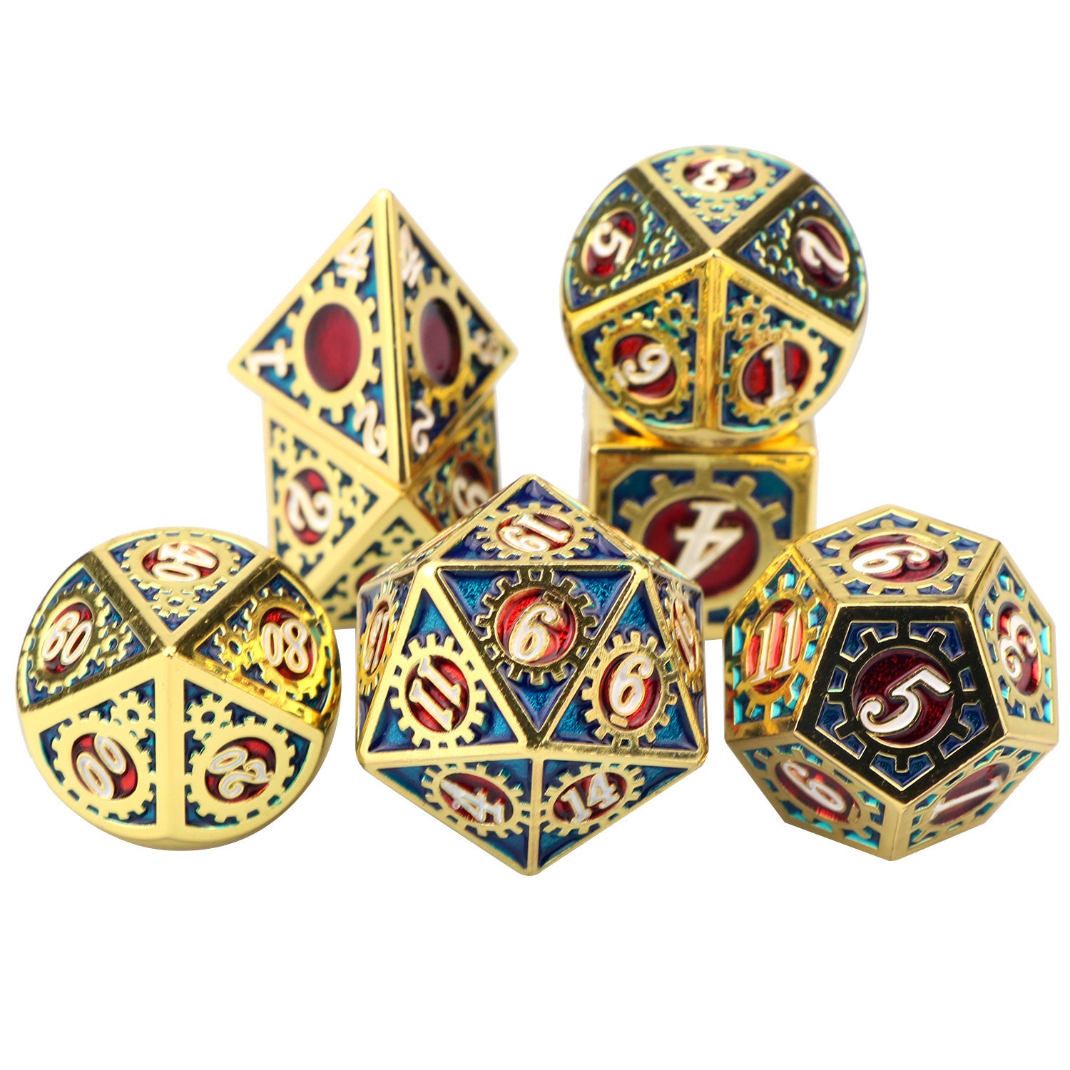 Metal Dice Set7 Dungeons and Dragons Tabletop RPG Gaming Etsy