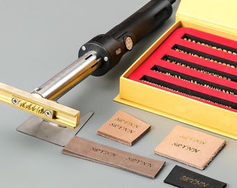 Custom Alphabet Branding Iron, T-Slot Leather Stamp, Interchangeable Letters