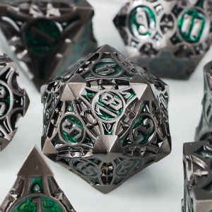 Handmade Metal Dice | Metal DND Dice Set for Board Game | DND Dice | Polyhedral Metal Dice | RPG Dice | Dungeons and Dragons