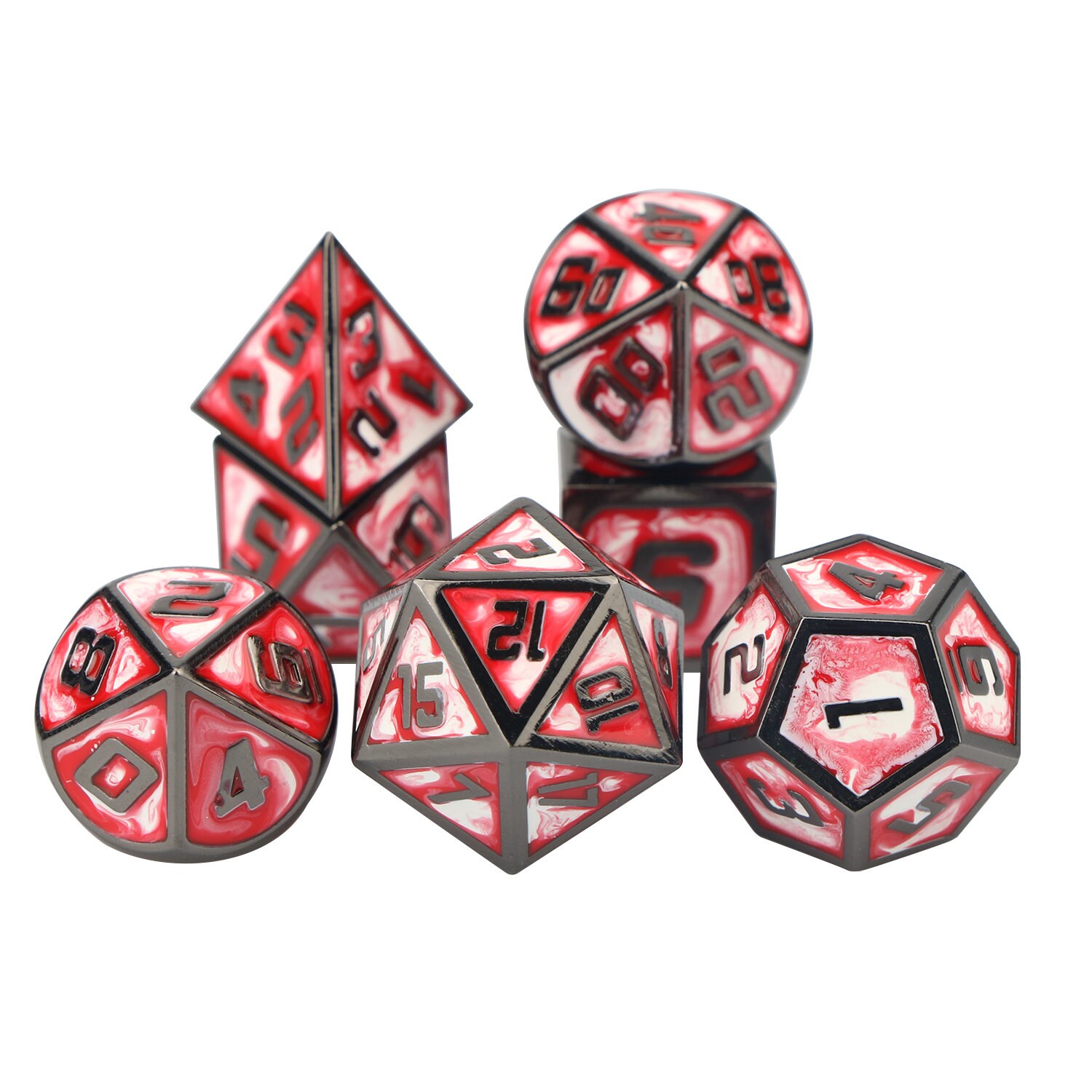 7 PCS Metal Dice Set DND Dice Tabletop RPG Gaming Board Etsy