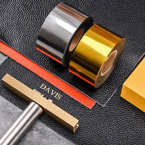Goldfolie, Heißfolienprägung Leder, Folienprägung für Papier, Bleistifte Mehr, Heißfolienprägung, die Standardbreite beträgt 2 cm.