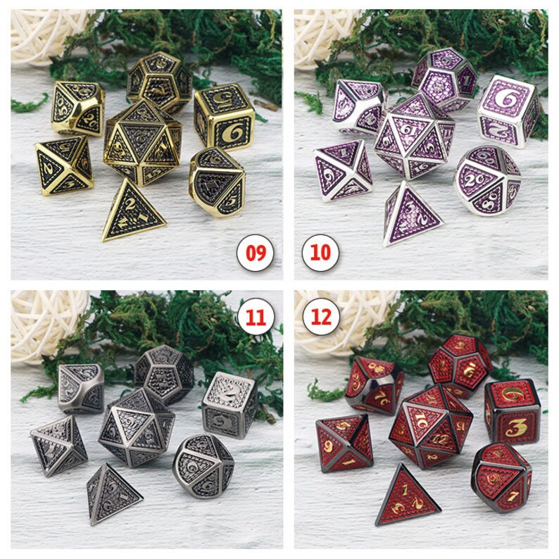 Dragon Scale Metal Dice Set 7 DND Dice Tabletop RPG Etsy